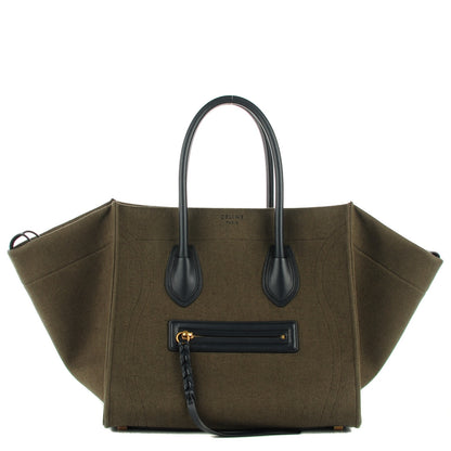 Celine Cotton Canvas Medium Phantom Luggage Olive 1 of 8