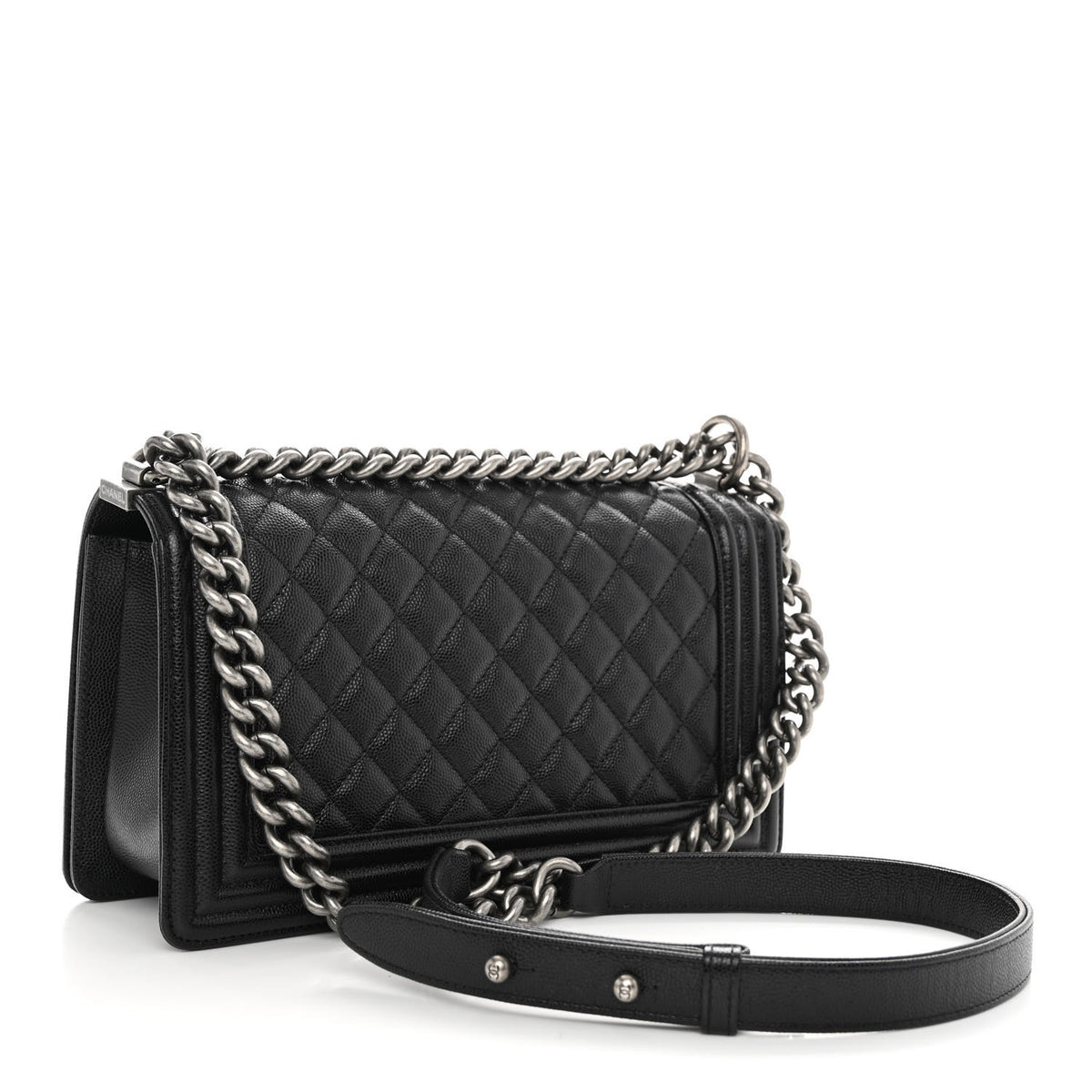 Chanel Caviar Quilted Medium Boy Flap Black 3 of 9