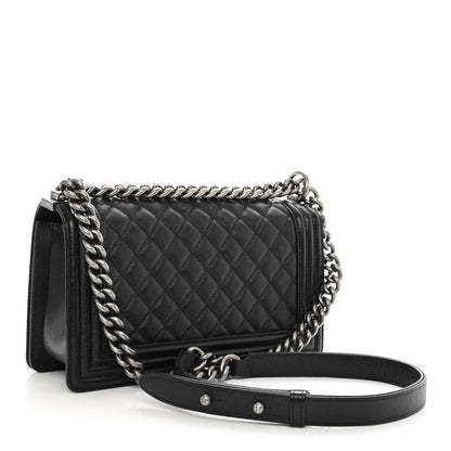 Chanel Caviar Quilted Medium Boy Flap Black 3 of 9