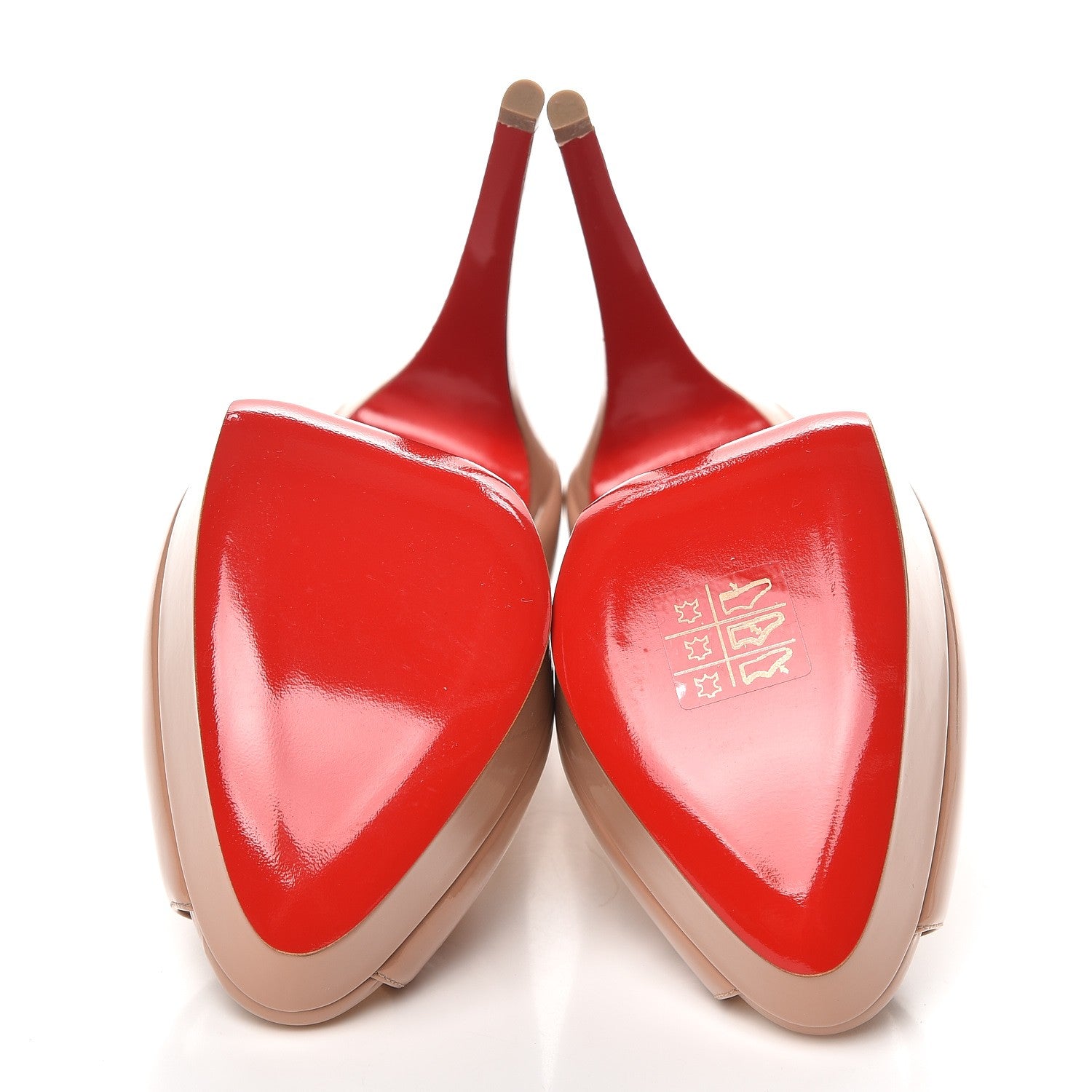 Christian Louboutin Patent Lady Peep 150 Pumps 39.5 Nude 5 of 8