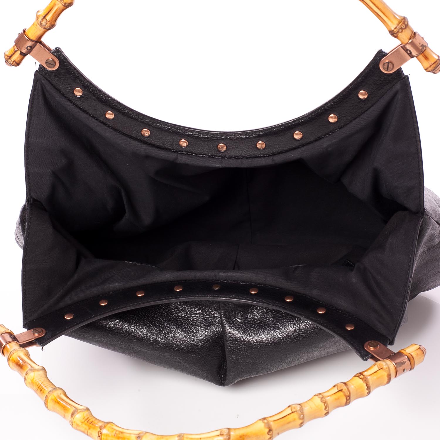 Gucci Leather Bamboo Handle Bag Black 8 of 8