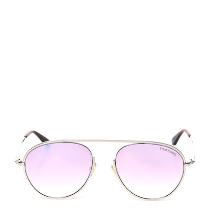 Tom Ford Metal Keith Aviator Sunglasses TF599 Silver 2 of 9