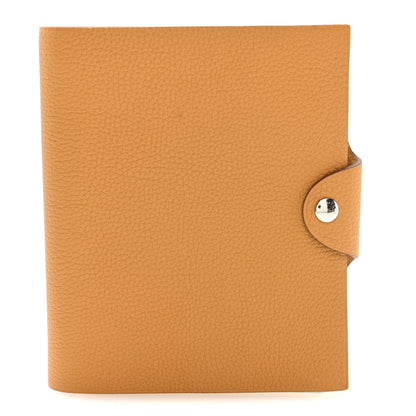 Hermes Taurillon Clemence Ulysse PM Notebook Cover Natural Sable 1 of 8