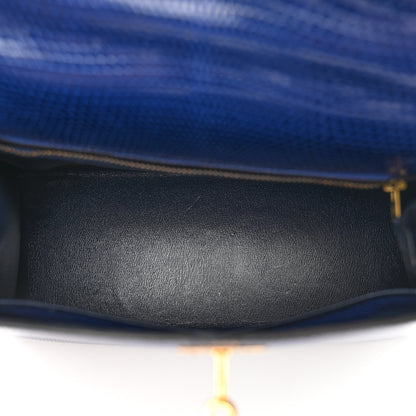 Hermes Lizard Kelly Sellier 28 Bleu Saphir 5 of 19