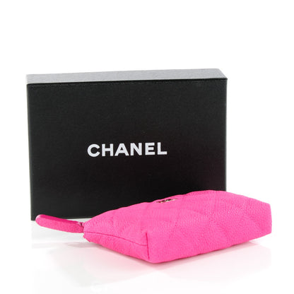 Chanel Iridescent Caviar Quilted Key Holder Case Pink 4 of 7
