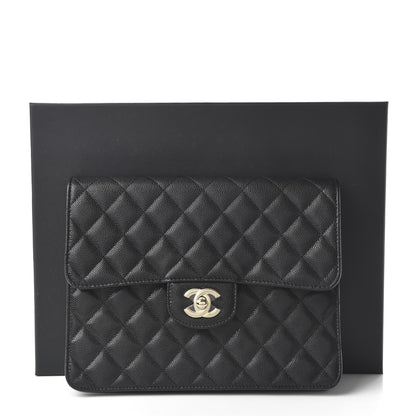 Chanel Caviar Quilted Square Flap Clutch Black 11 of 11