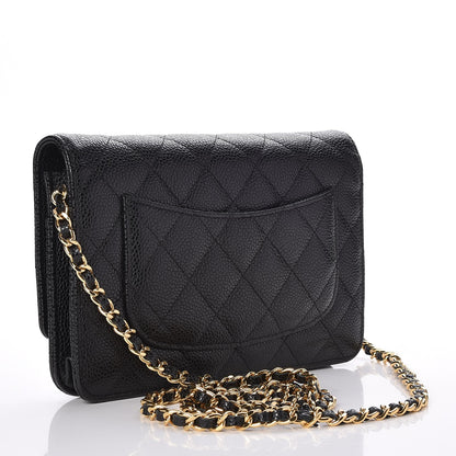 Chanel Caviar Quilted Wallet On Chain WOC Black 3 of 9