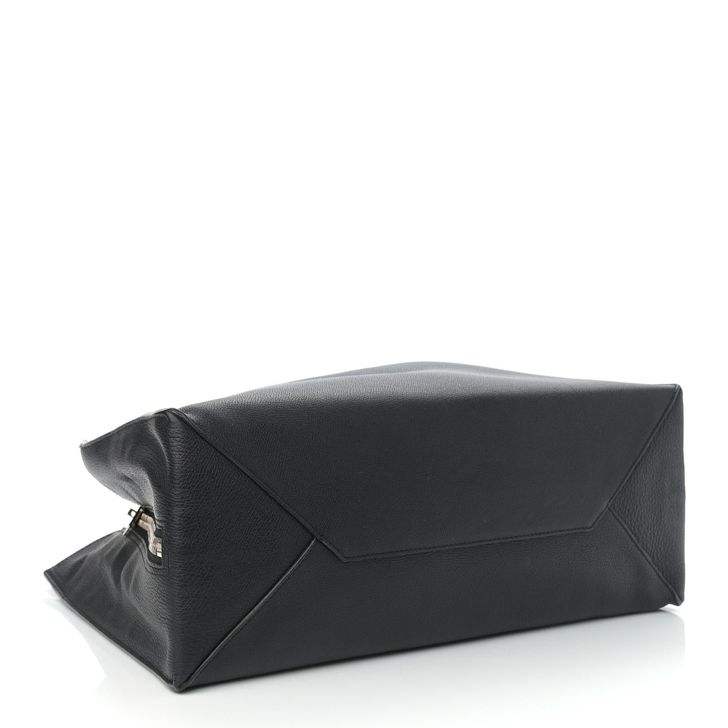 Calfskin Papier A4 Zip Around Plate Tote Black