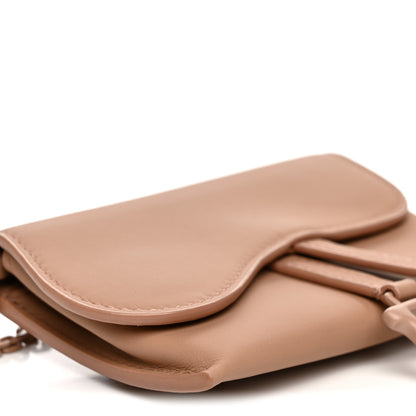 Christian Dior Ultra Matte Calfskin Nano Saddle Chain Pouch Rose Des Vents 8 of 9