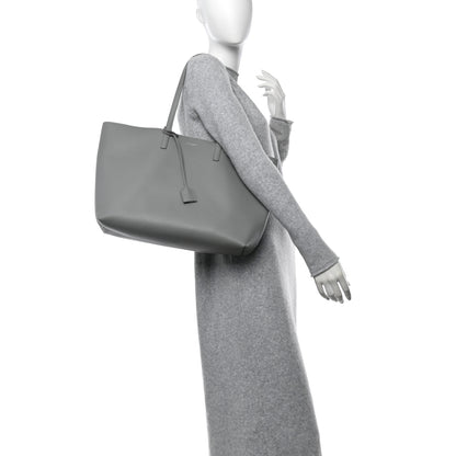 Saint Laurent Calfskin Large Shopping Tote Granite 2 of 14