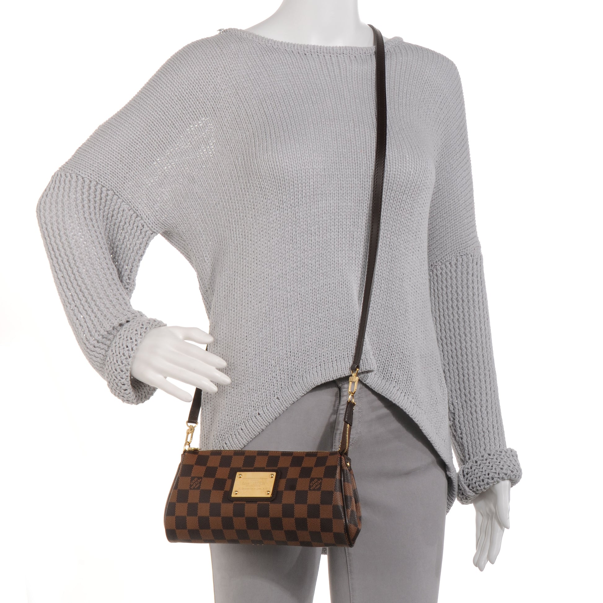 Louis Vuitton Damier Ebene Eva Clutch 2 of 8