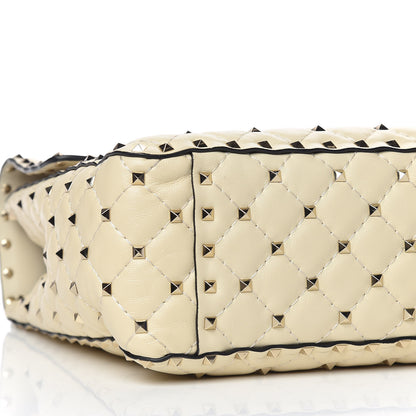 Valentino Garavani Nappa Maxi Rockstud Spike Shoulder Bag Light Ivory 5 of 11