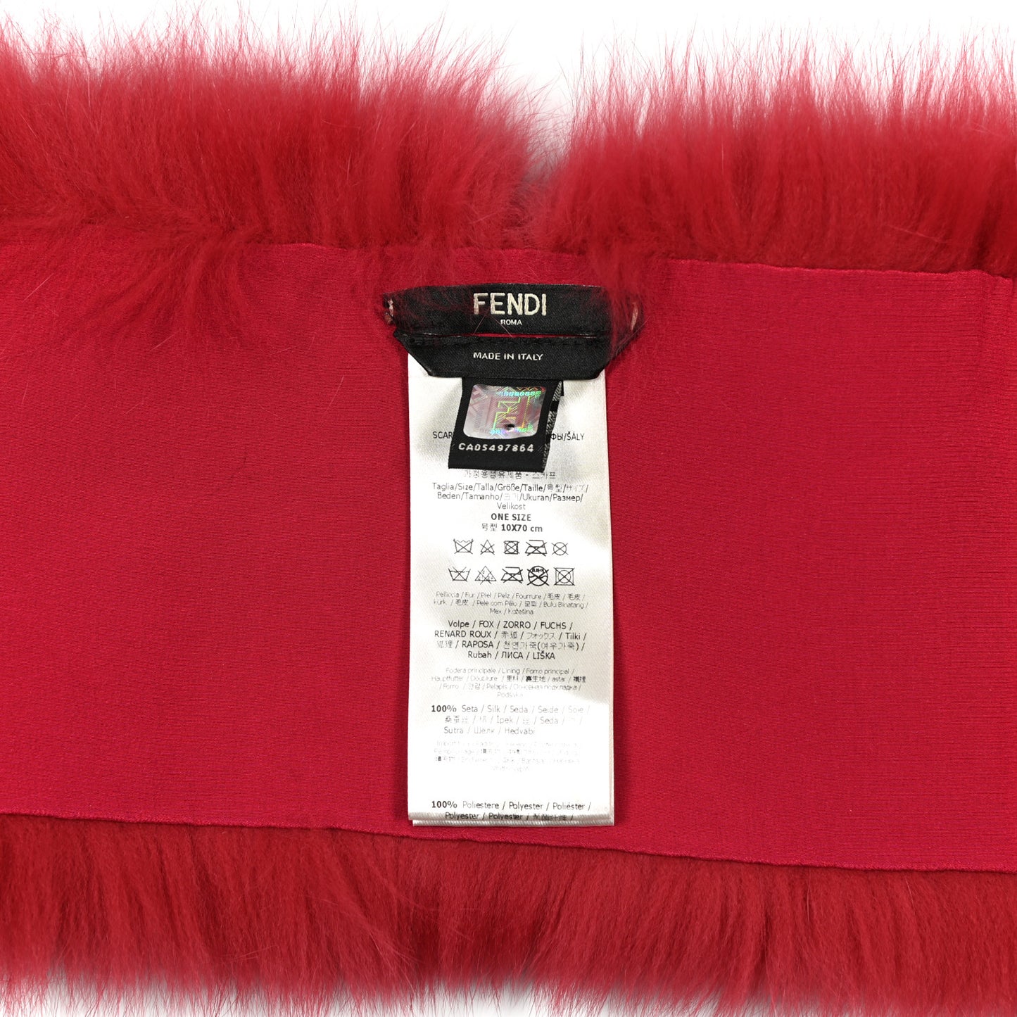 Fox Fur Stole Pink Black