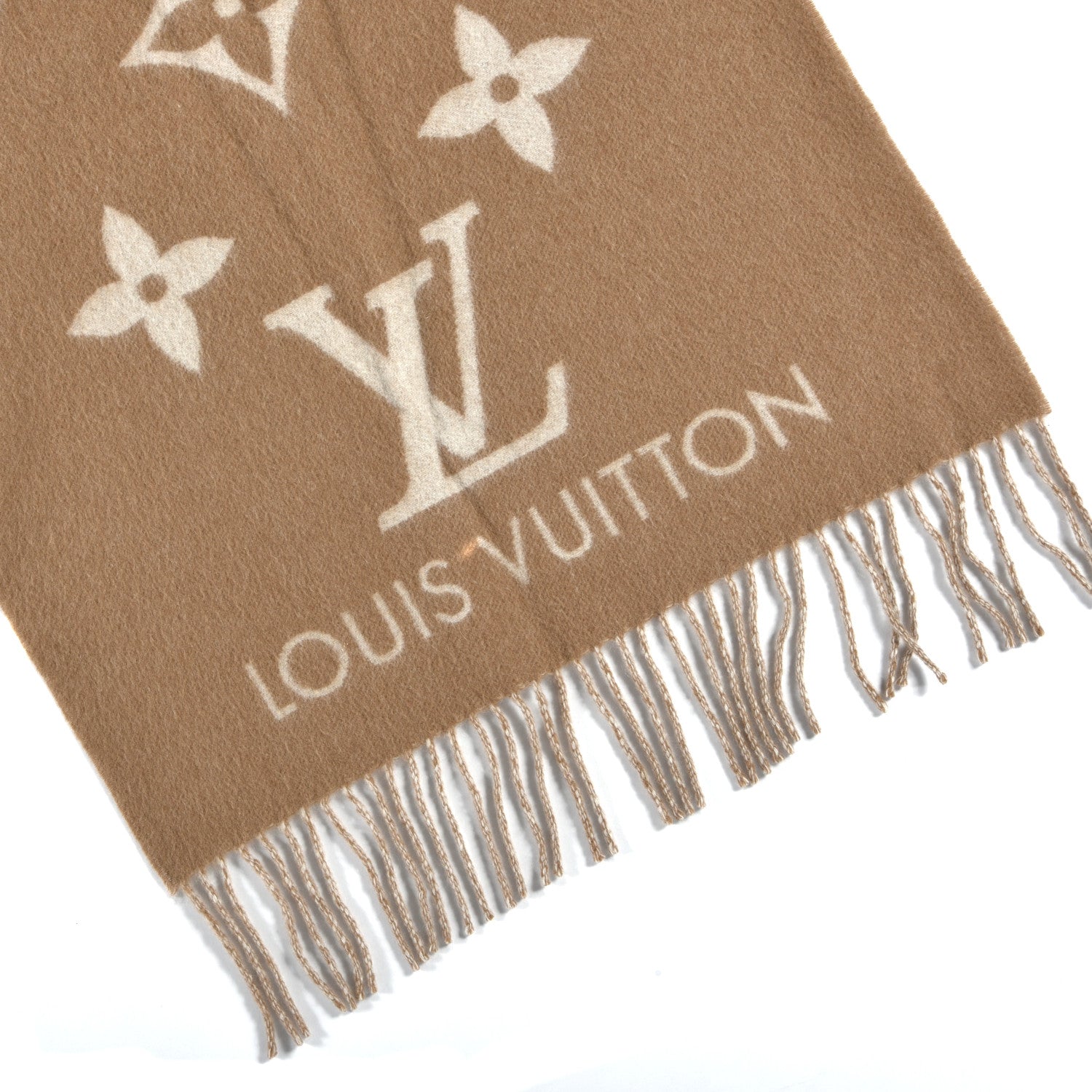 Louis Vuitton Cashmere Monogram Reykjavik Scarf Sable 2 of 4