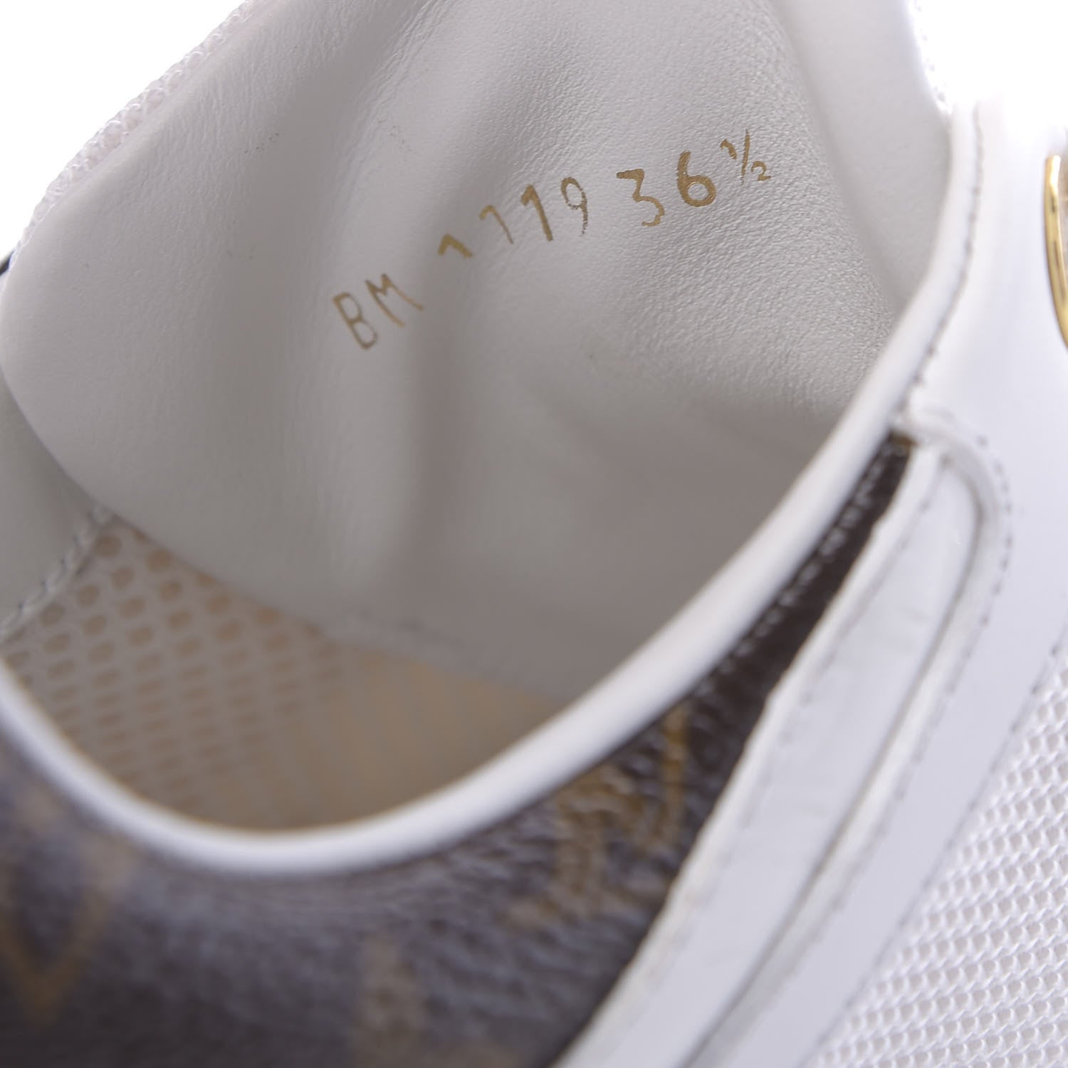 Louis Vuitton Calfskin Monogram Run Away Sneakers 36.5 White 7 of 8
