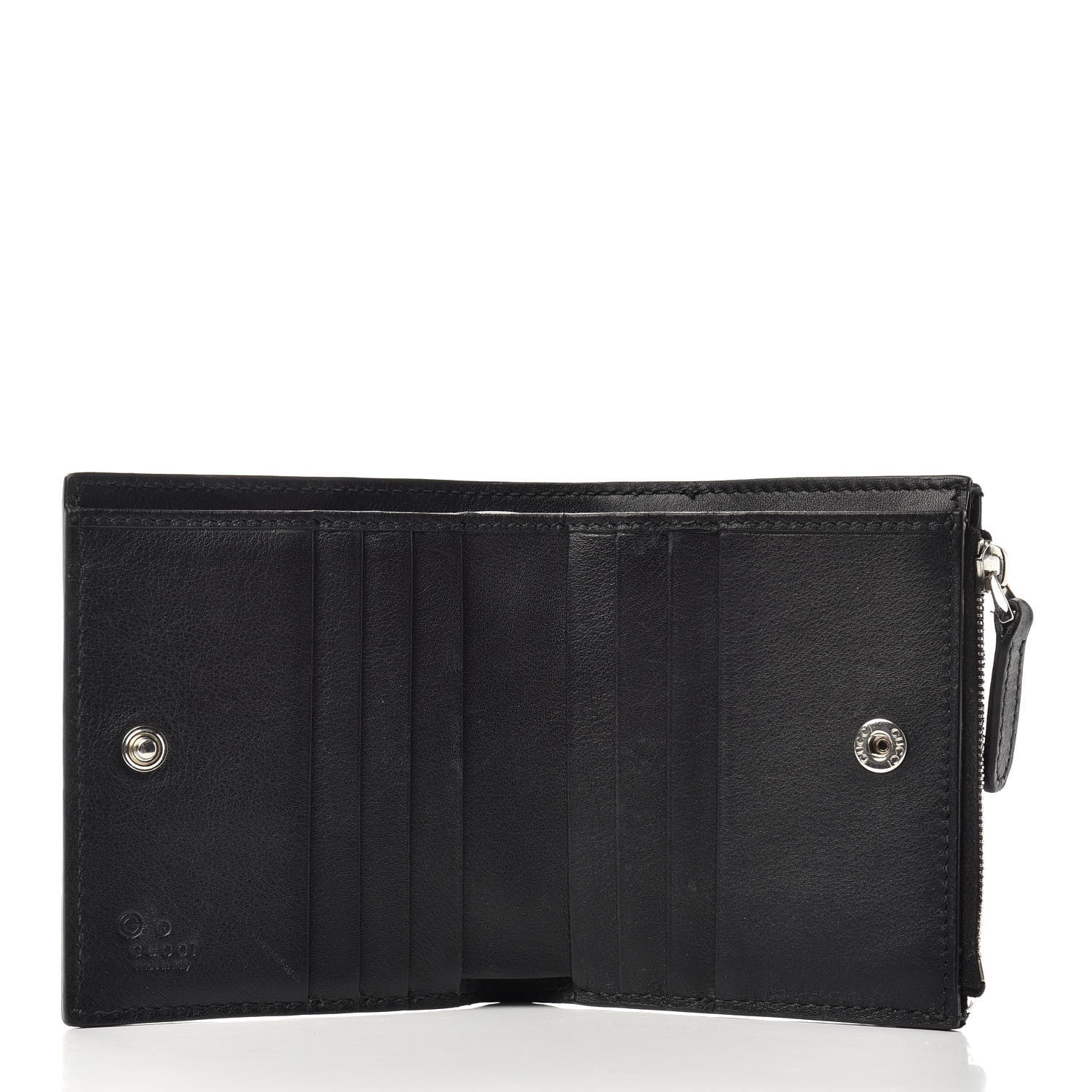 Gucci Microguccissima Snap Bi-Fold Wallet Black 5 of 6