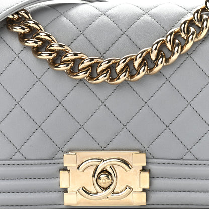 Chanel Calfskin Quilted Small Boy Flap Grey 7 of 12