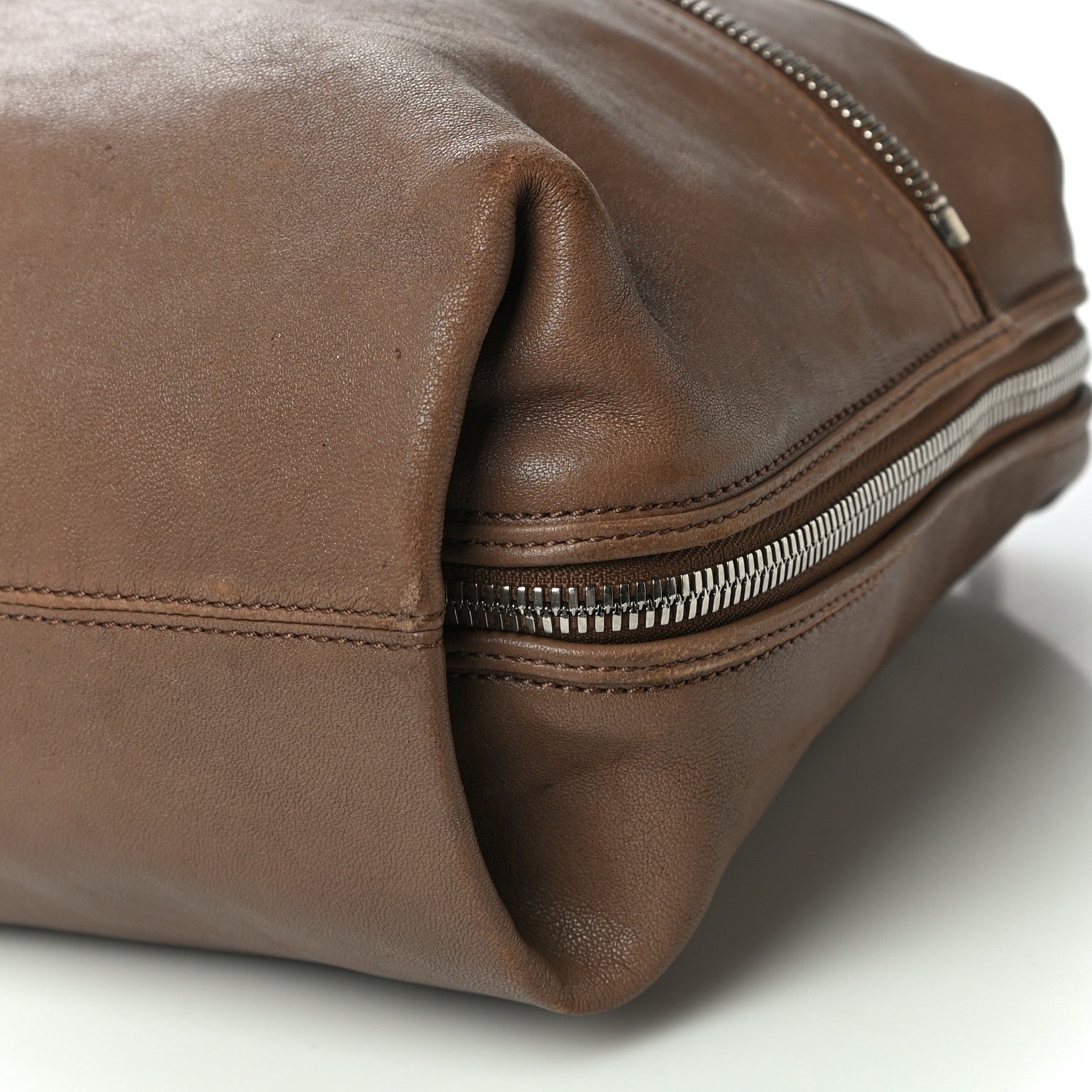 Fendi Sheepskin Zipper Satchel Beige 6 of 16