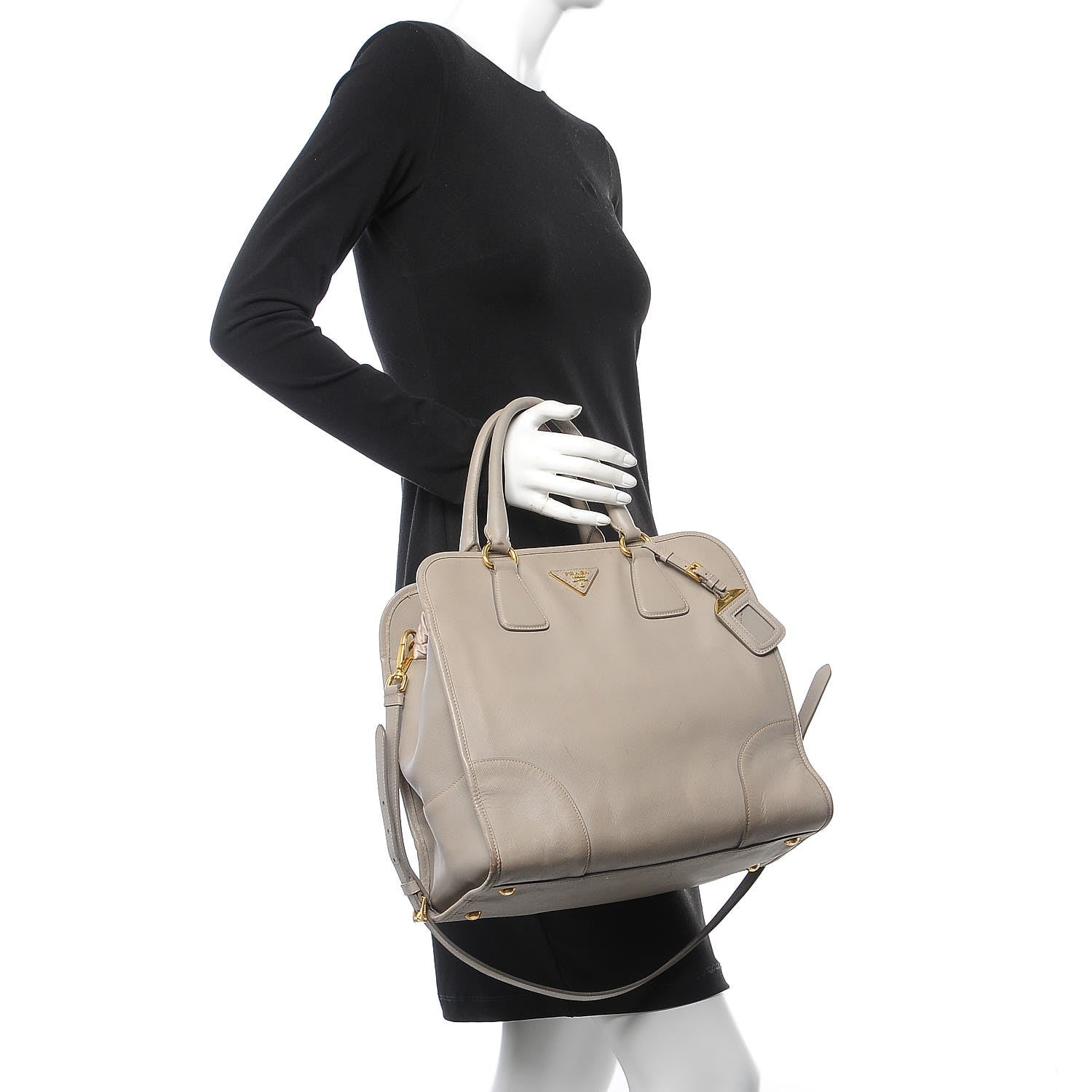 Prada Saffiano Lux Shopping Tote Pomice 2 of 18