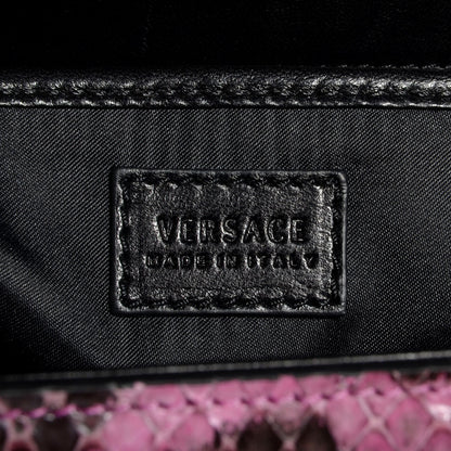 Versace Watersnake Embossed Large Signature Tote Red 6 of 8