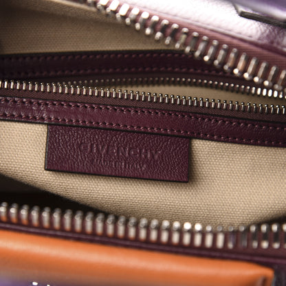 Givenchy Sugar Goatskin Small Tri-Color Antigona Oxblood Violet Orange 7 of 11