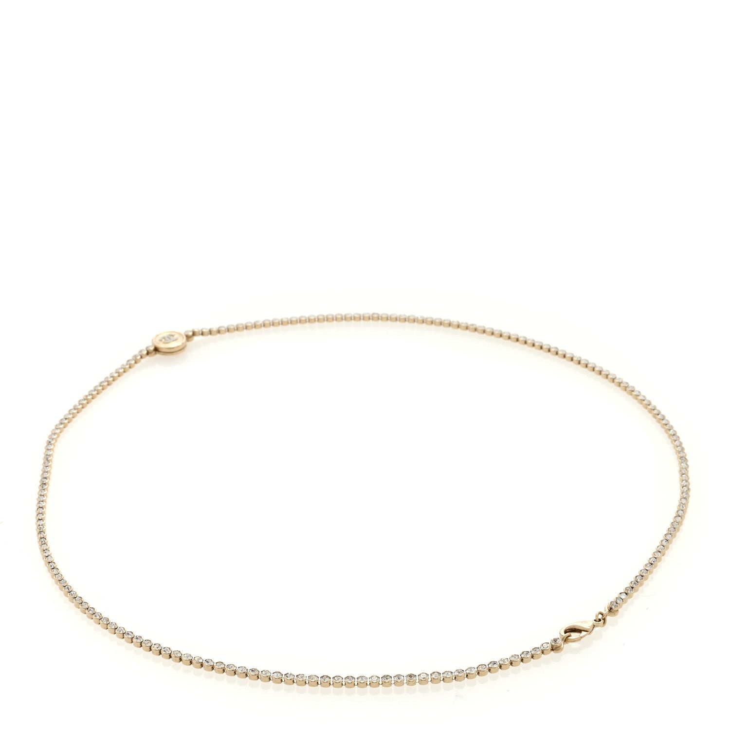 Chanel Metal Crystal CC Chain Belt 75 Gold 2 of 3