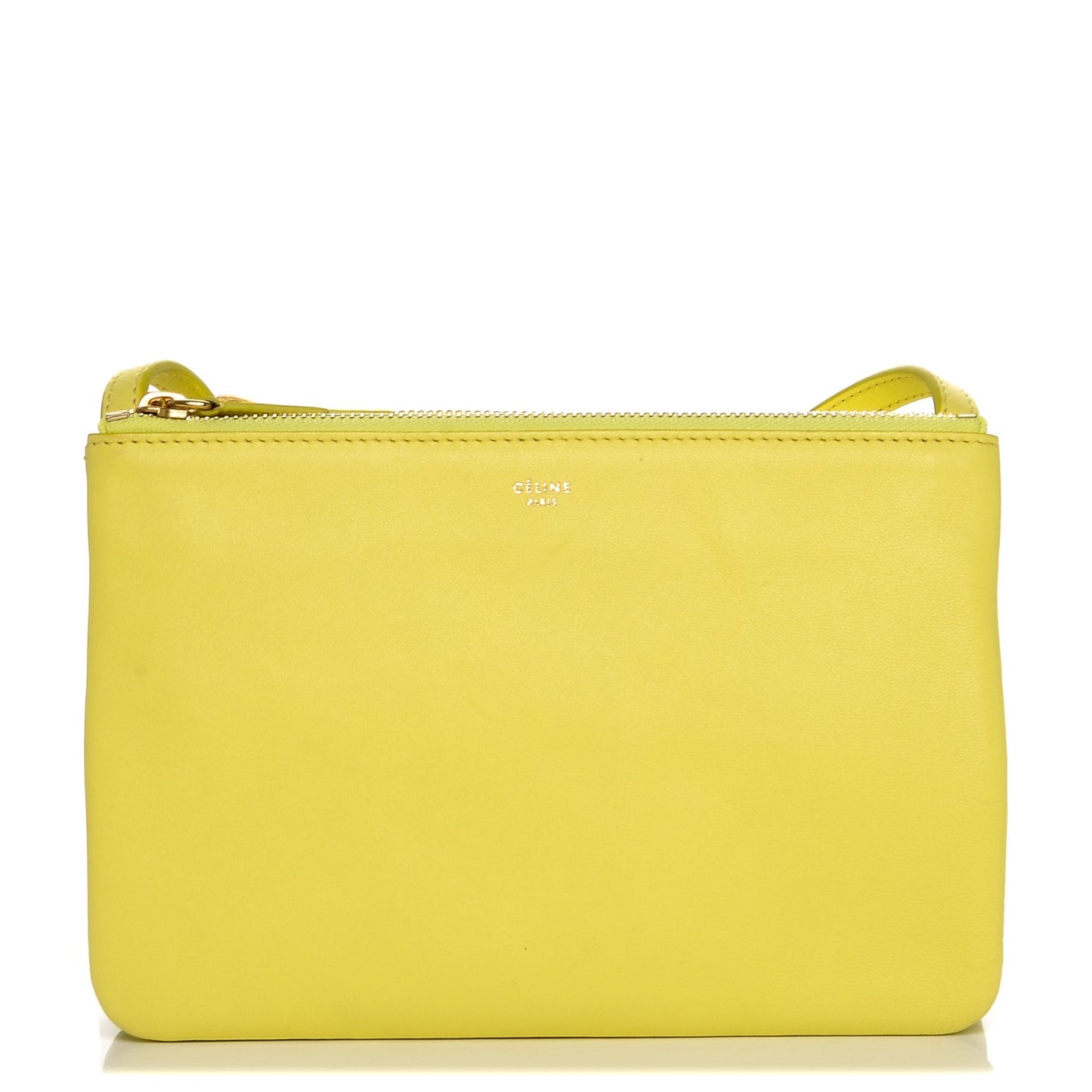 Lambskin Small Trio Crossbody Bag Fluo Yellow