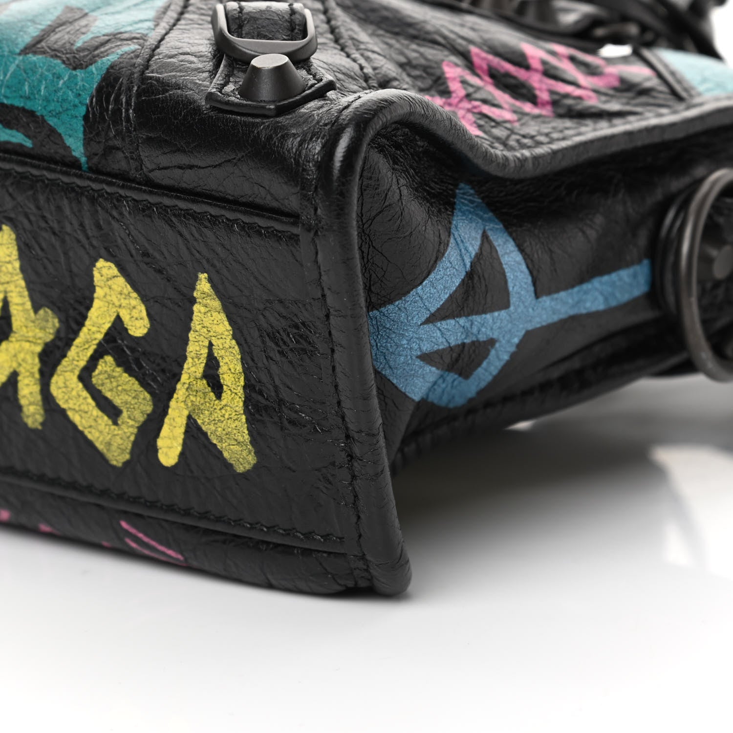 Balenciaga Agneau Arena Graffiti All Over Classic Hardware Mini City Black Multicolor 10 of 10