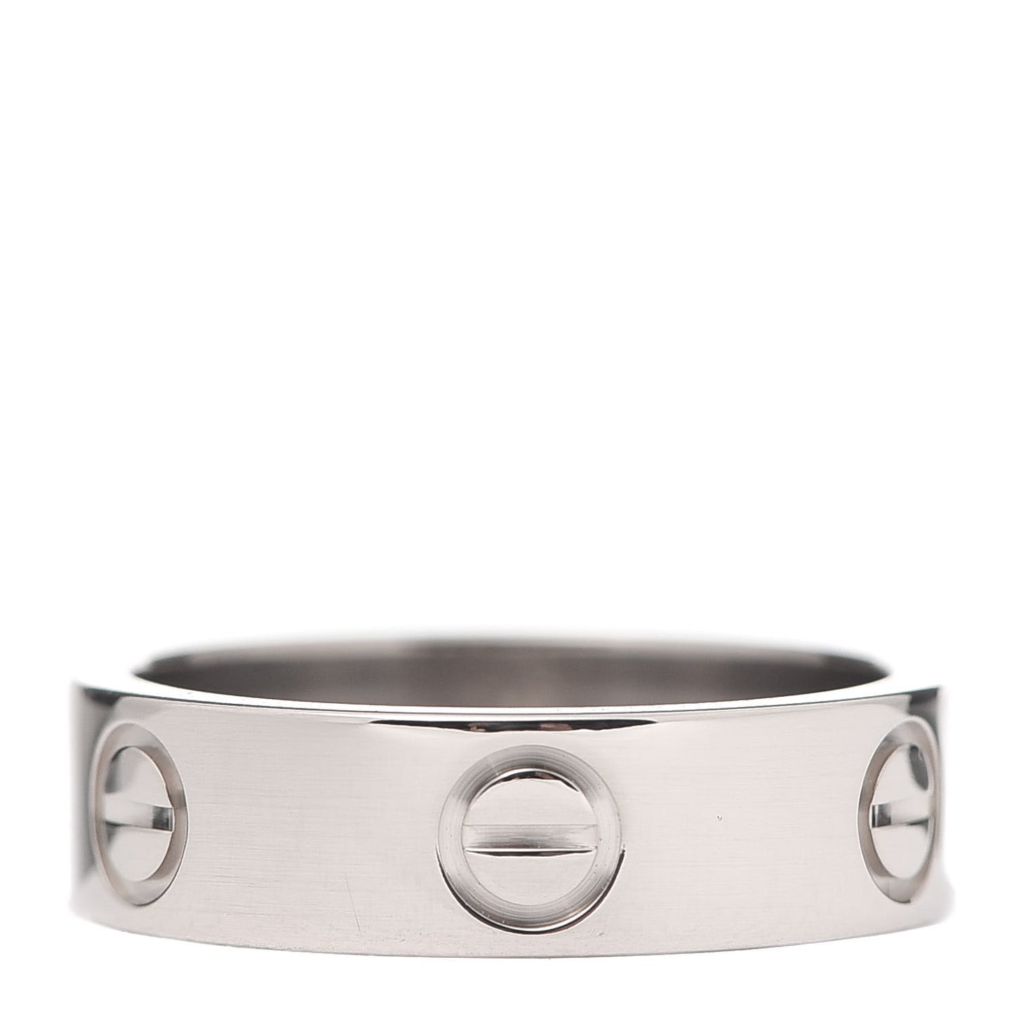 18K White Gold 5.5mm LOVE Ring 53 6.25