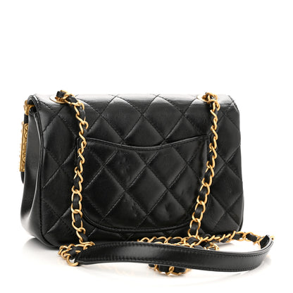 Chanel Lambskin Enamel Strass Quilted Mini Paris Monaco Flap Black 3 of 12