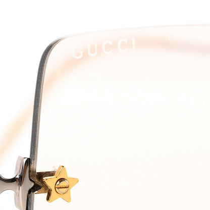 Gucci Crystal Metal Sunglasses GG0644S Gold Silver 7 of 8