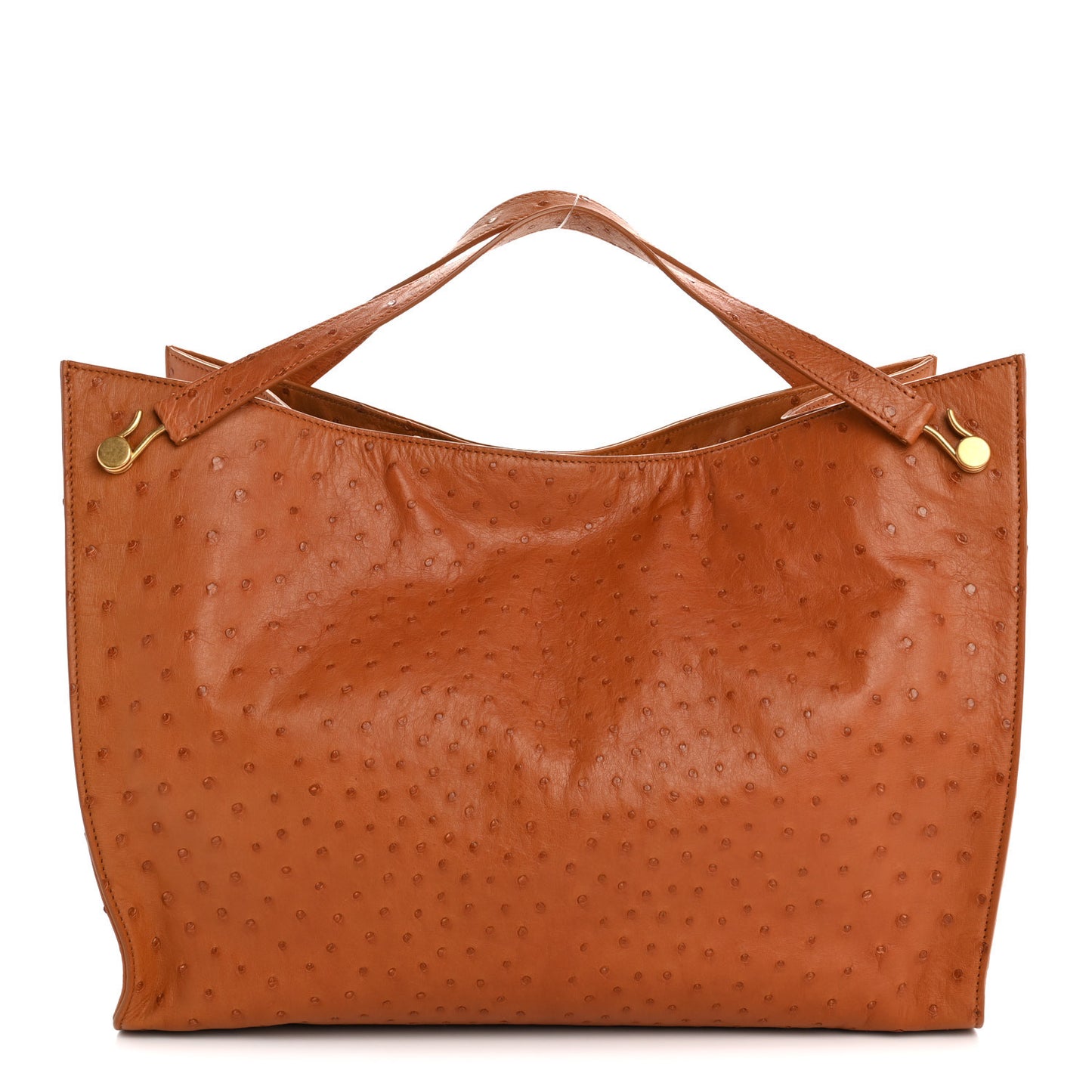 Ostrich Alexia Bag Caramel