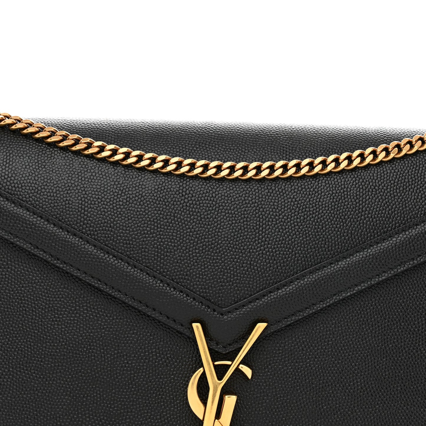 Grain De Poudre Monogram Cassandra Clasp Bag Black