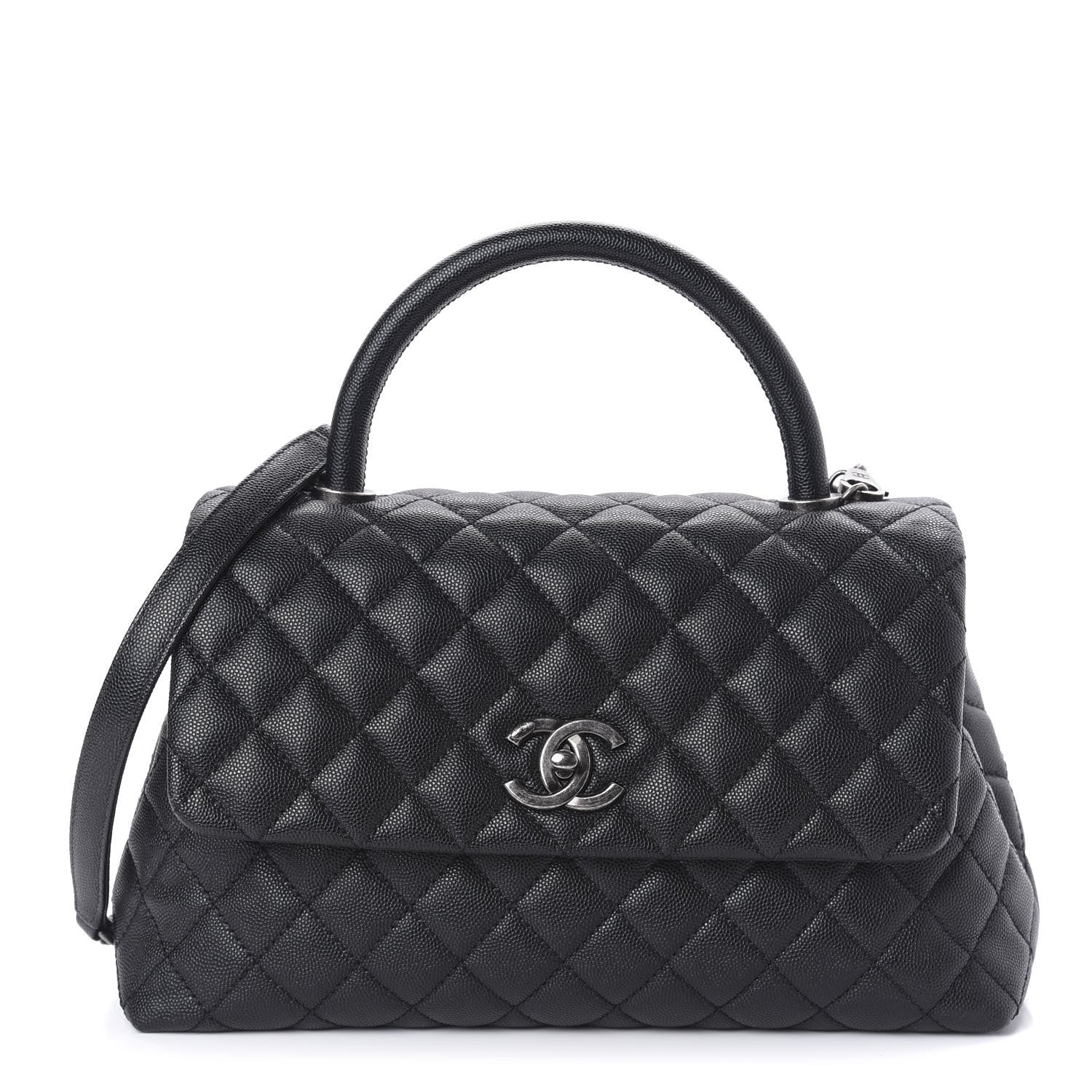 Chanel Caviar Quilted Small Coco Handle Flap Black 1 of 11