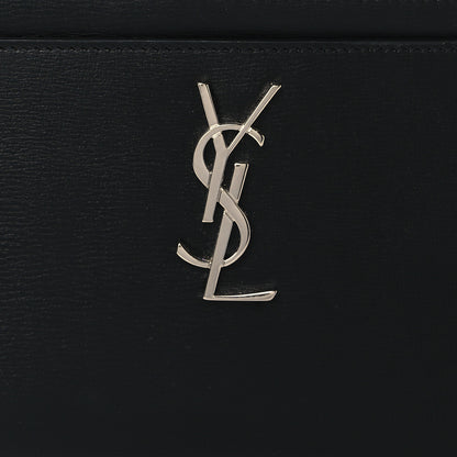 Saint Laurent Smooth Calfskin Monogram Zip Bill Pouch Black 8 of 8