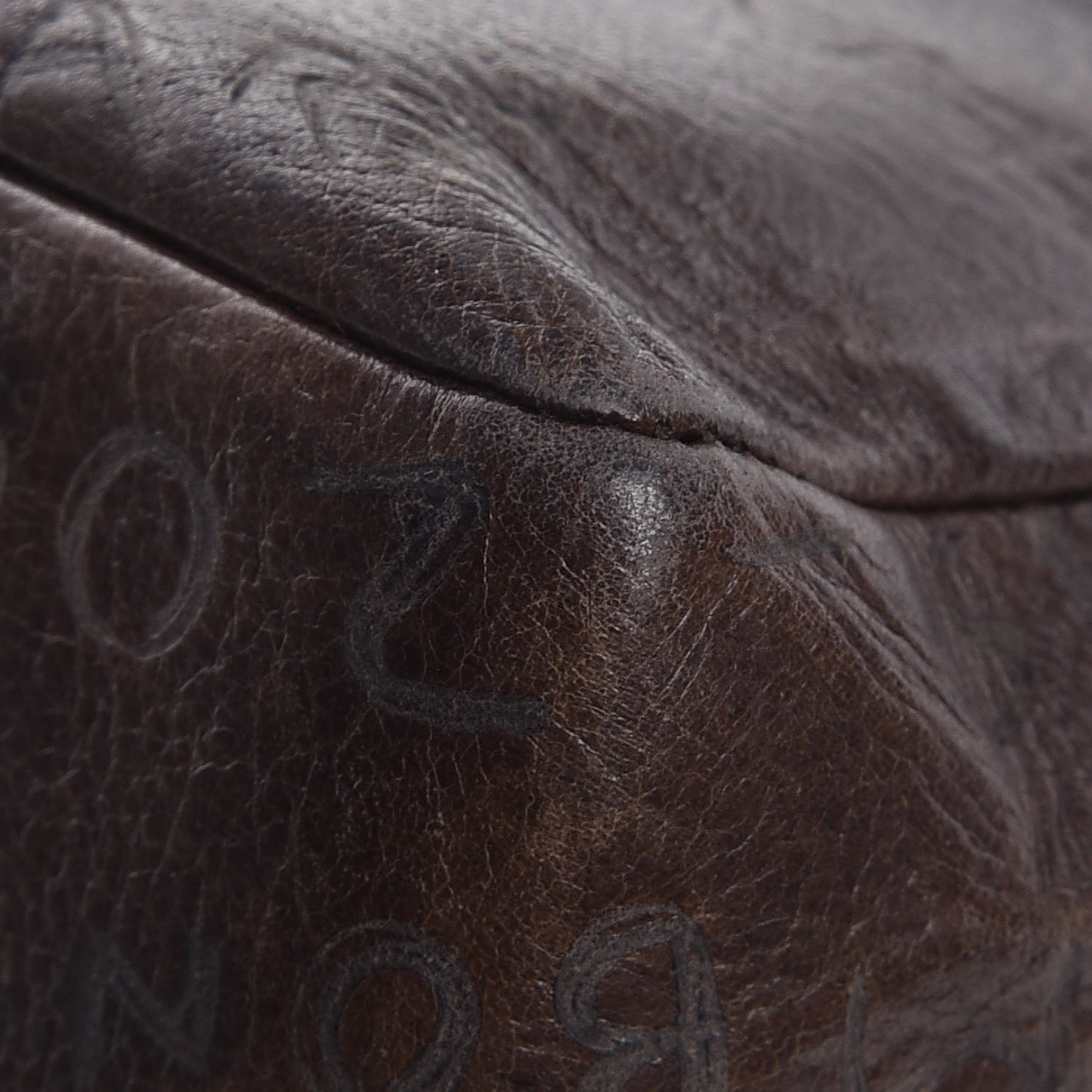 Calfskin Embossed Medium Flap Dark Brown