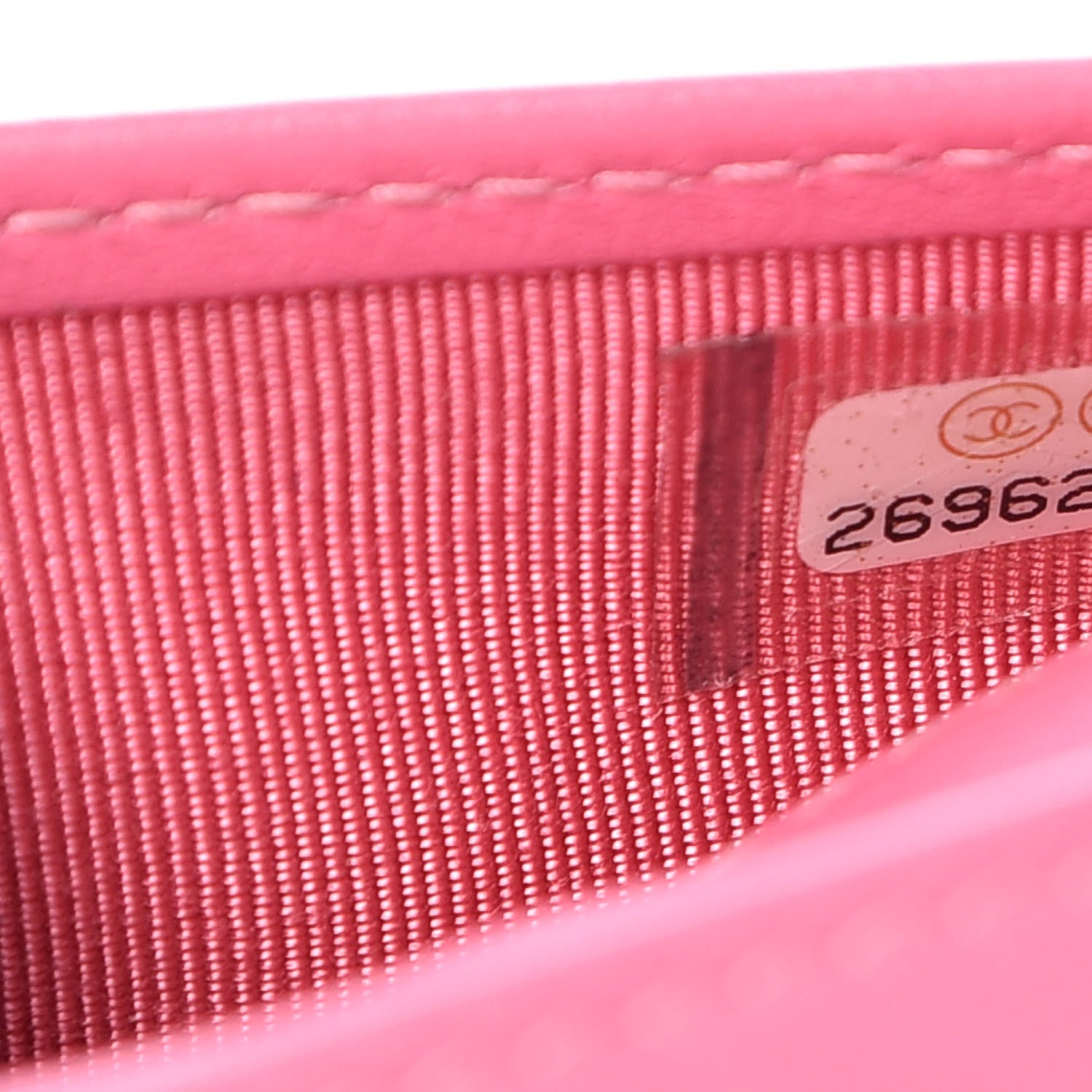 Chanel Caviar Quilted Card Holder Wallet Pink 7 of 8