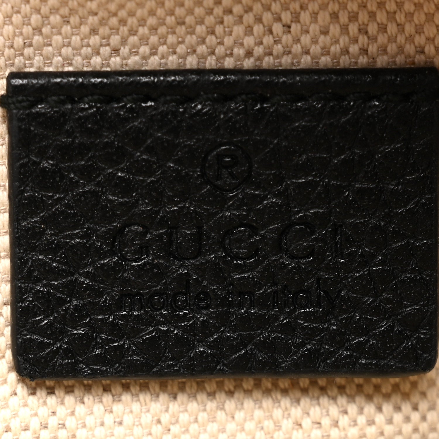 Gucci Grained Calfskin Small Logo Belt Bag Black 6 of 12