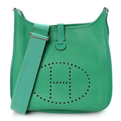 Hermes Taurillon Clemence Evelyne III GM Menthe 1 of 10
