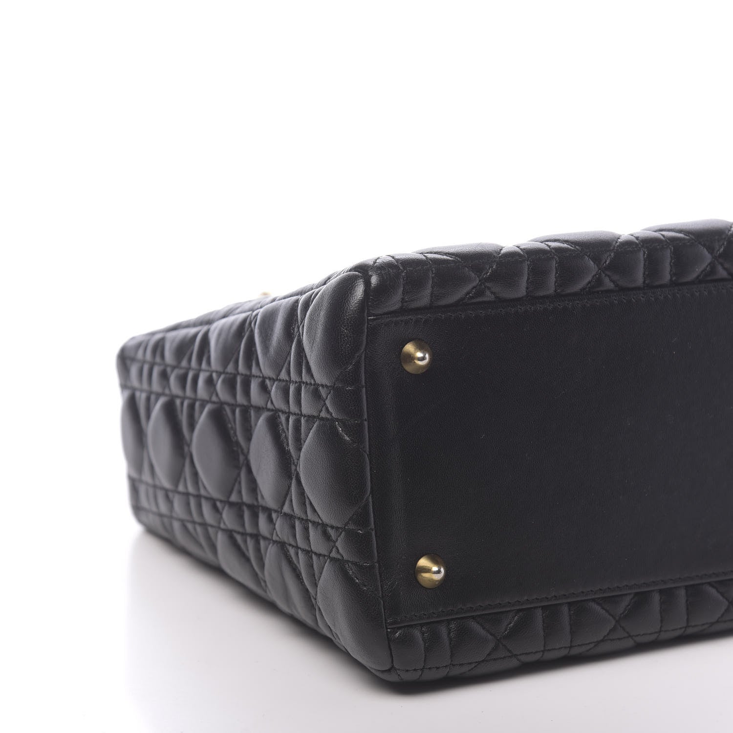 Christian Dior Lambskin Cannage Medium Lady Dior Black 8 of 10