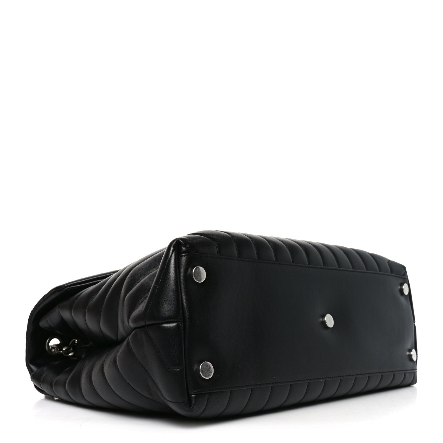 Saint Laurent Calfskin Y Quilted Monogram Large Loulou Chain Satchel Black 6 of 19