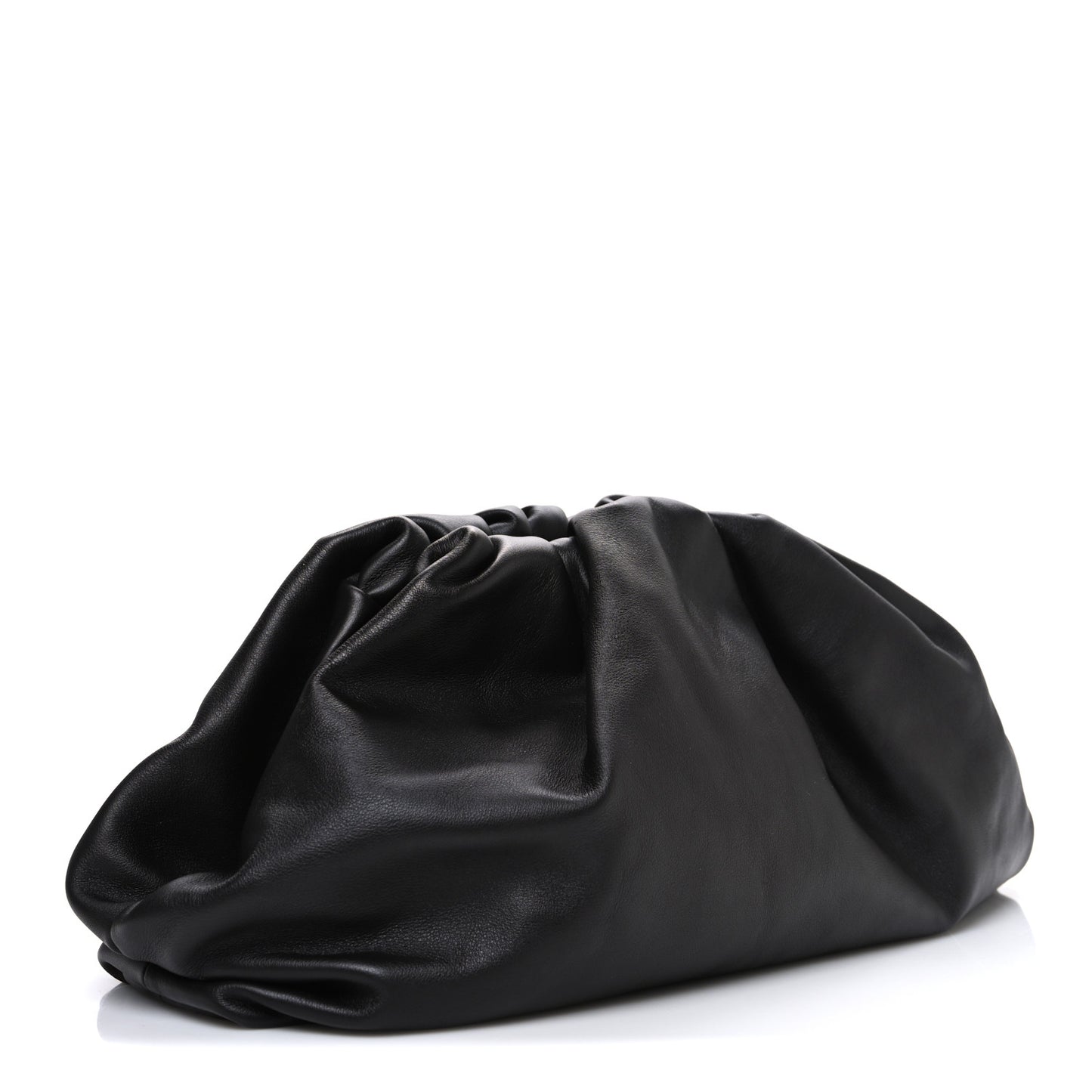 Smooth Butter Calf The Pouch Oversized Clutch Black