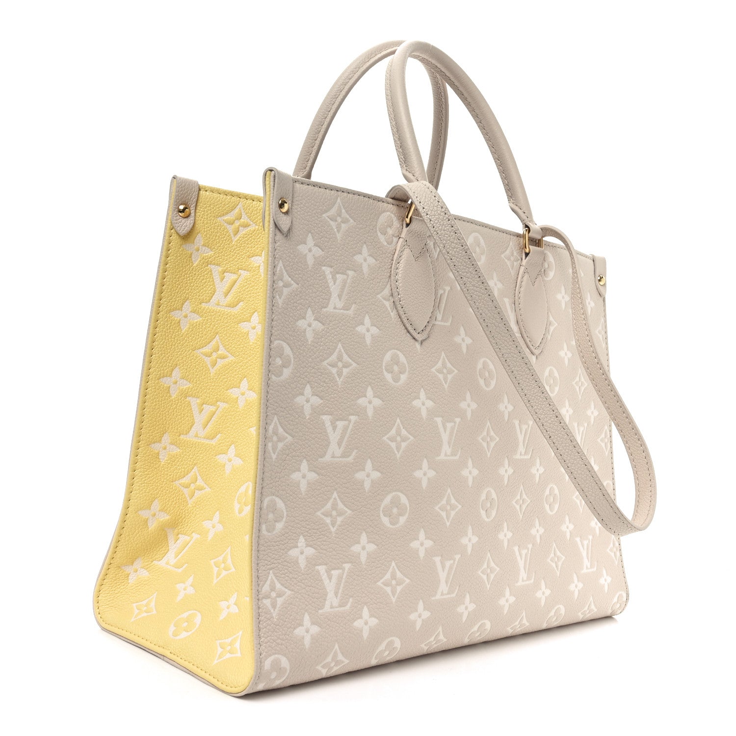 Louis Vuitton Empreinte Monogram Spring In The City Onthego MM Beige Pink Yellow 3 of 9
