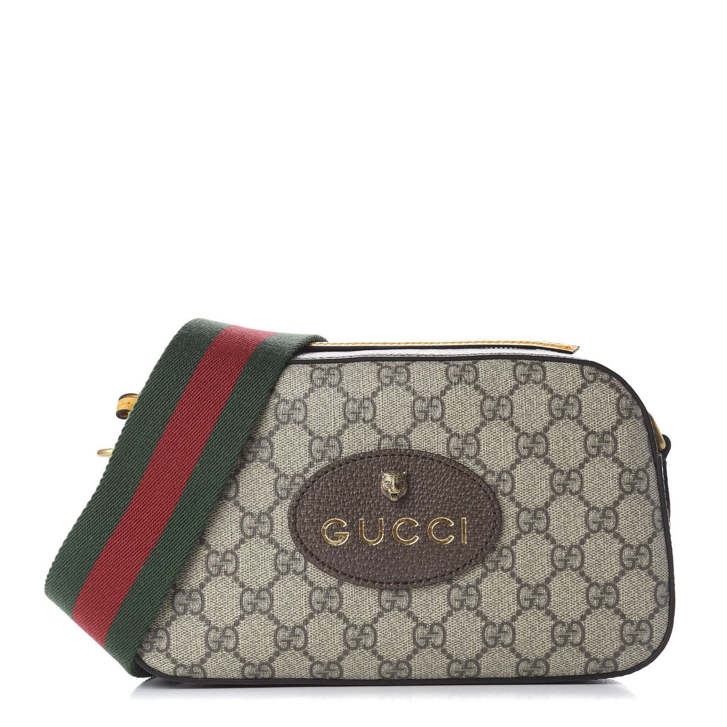 GG Supreme Monogram Web Neo Vintage Shoulder Bag Beige New Acero Crop