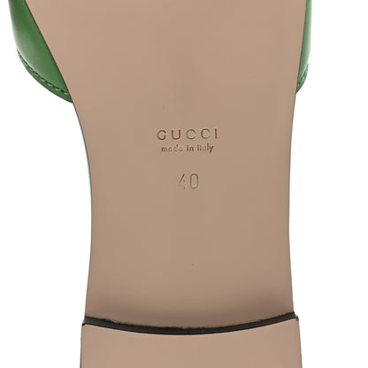 Gucci Cosmos Softy Calfskin Interlocking G Cut Out Slide Sandals 40 New Shamarock 7 of 8