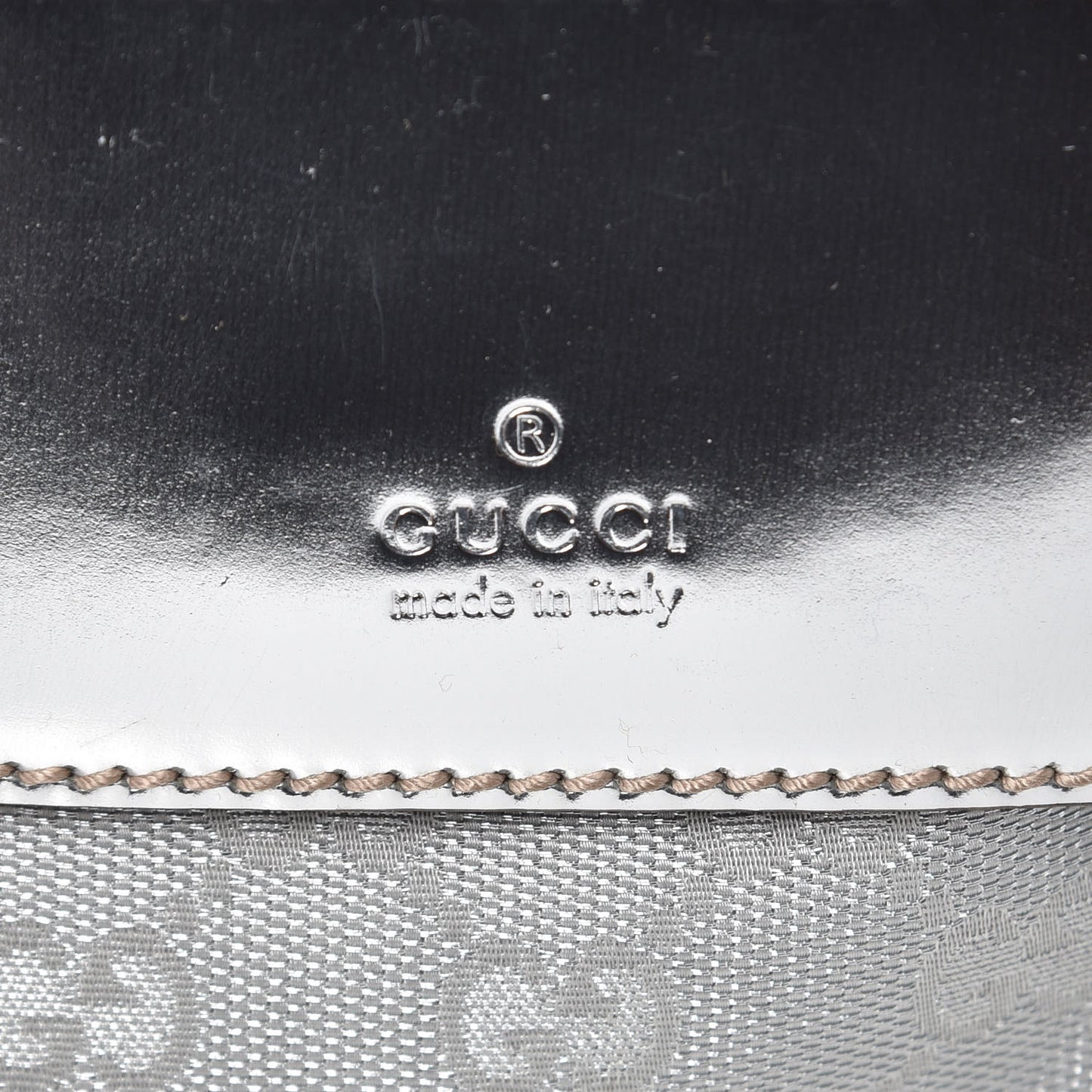GG Monogram Web Double Pocket Belt Bag Silver