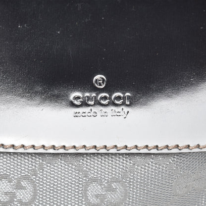 Gucci GG Monogram Web Double Pocket Belt Bag Silver 8 of 10