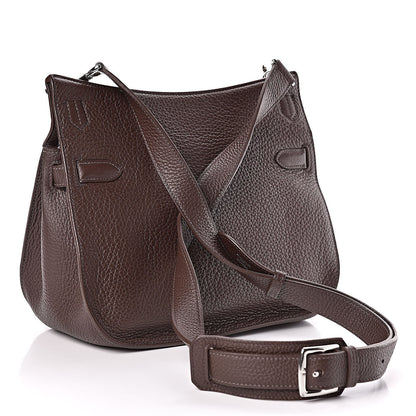 Hermes Taurillon Clemence Jypsiere 28 Chocolate 3 of 11