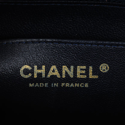 Chanel Lambskin Quilted Mini Rectangular Flap Dark Navy Blue 7 of 9