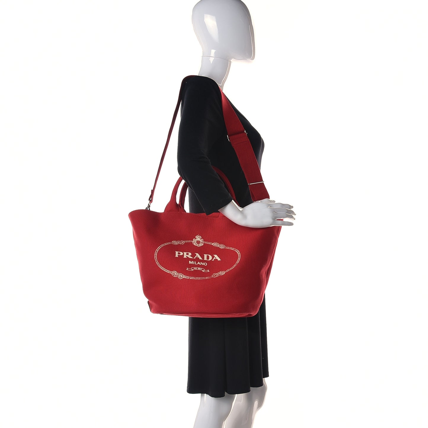Canapa Logo Bucket Tote Rosso